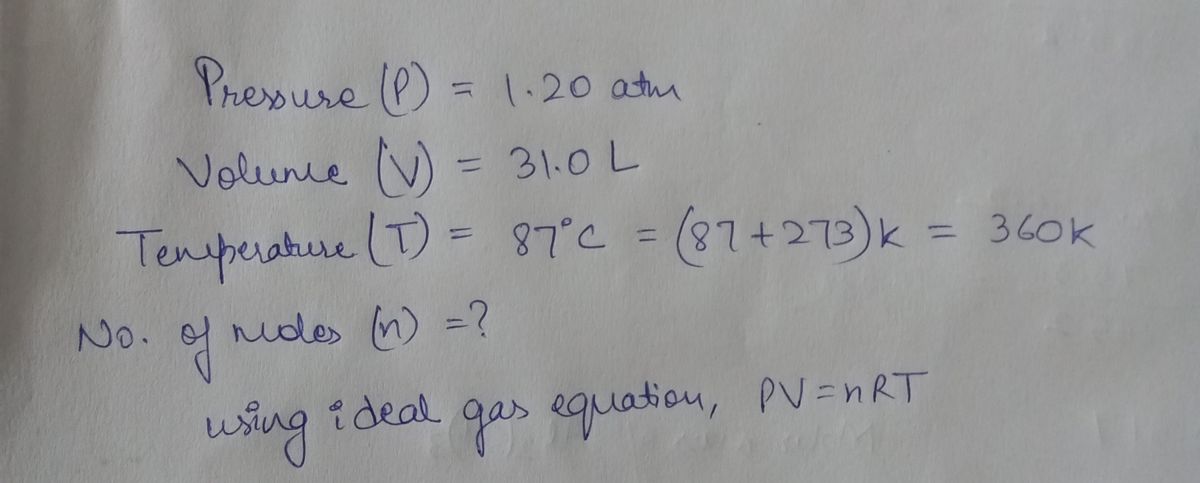 Answered If I have an unknown quantity of gas at bartleby