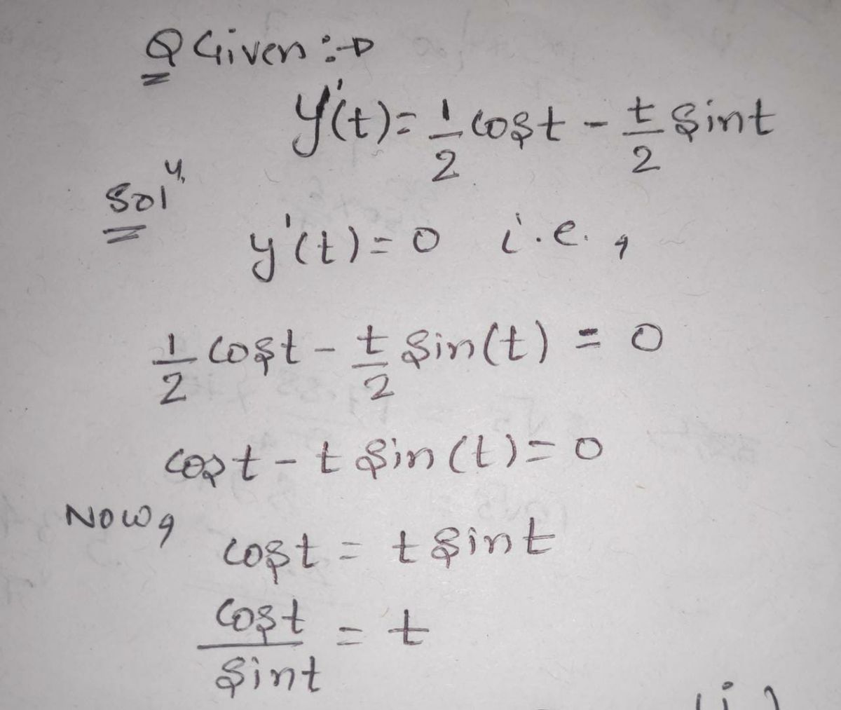 Calculus homework question answer, step 1, image 1