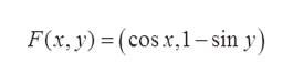 F(x, y) (cos.x,1-sin y)
