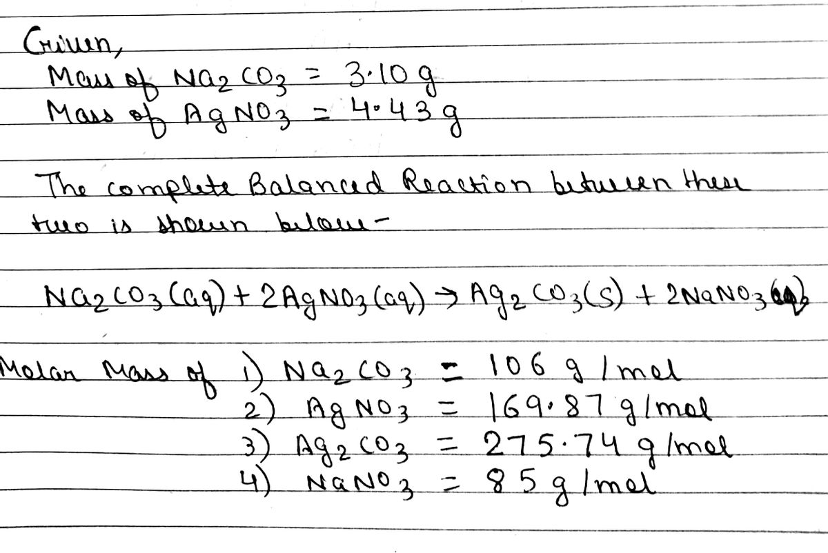 Chemistry homework question answer, step 1, image 1