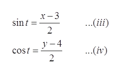 sint
...(i)
2
y -4
...(iv)
cOst
2
