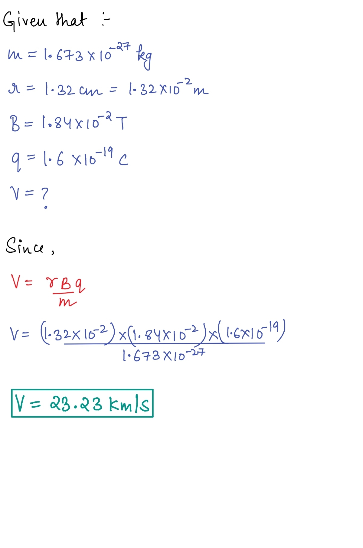 Physics homework question answer, step 1, image 1