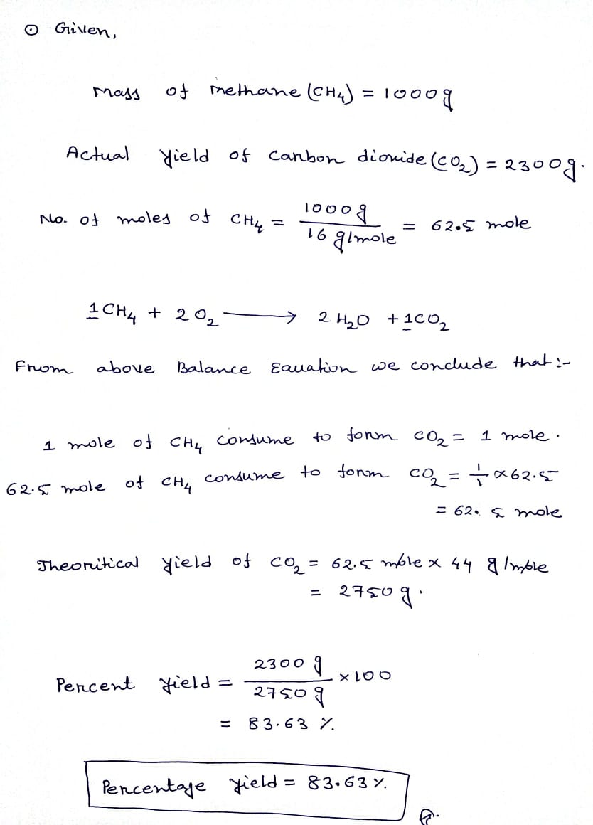 Answered CH4 2O2 2H2O CO2 what is the bartleby