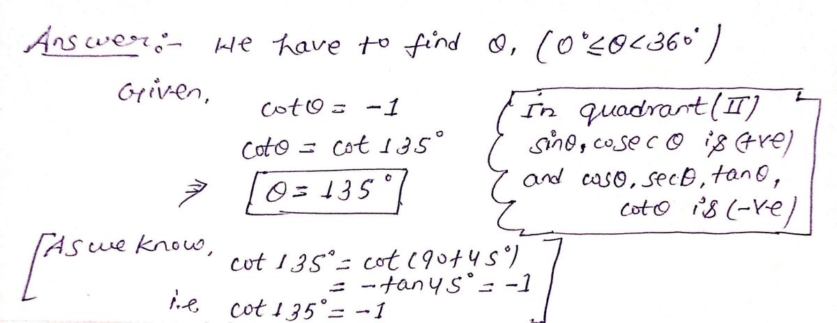 Trigonometry homework question answer, step 1, image 1