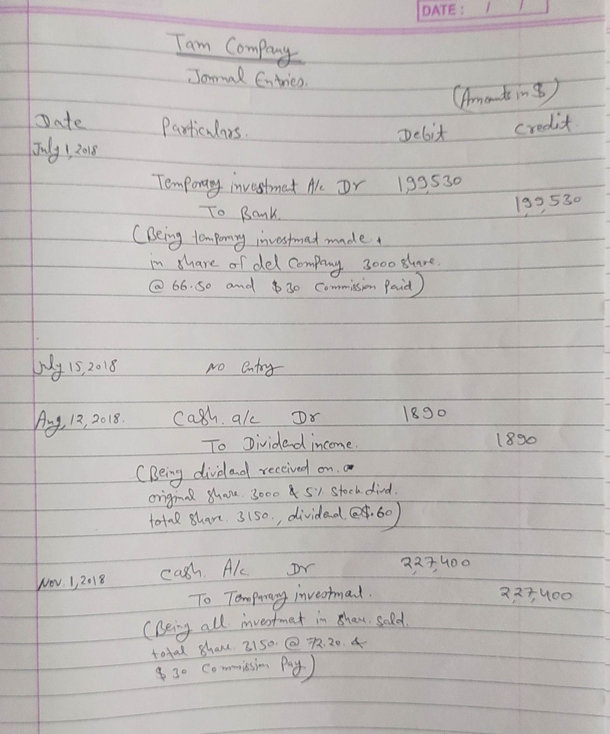 Accounting homework question answer, step 1, image 1