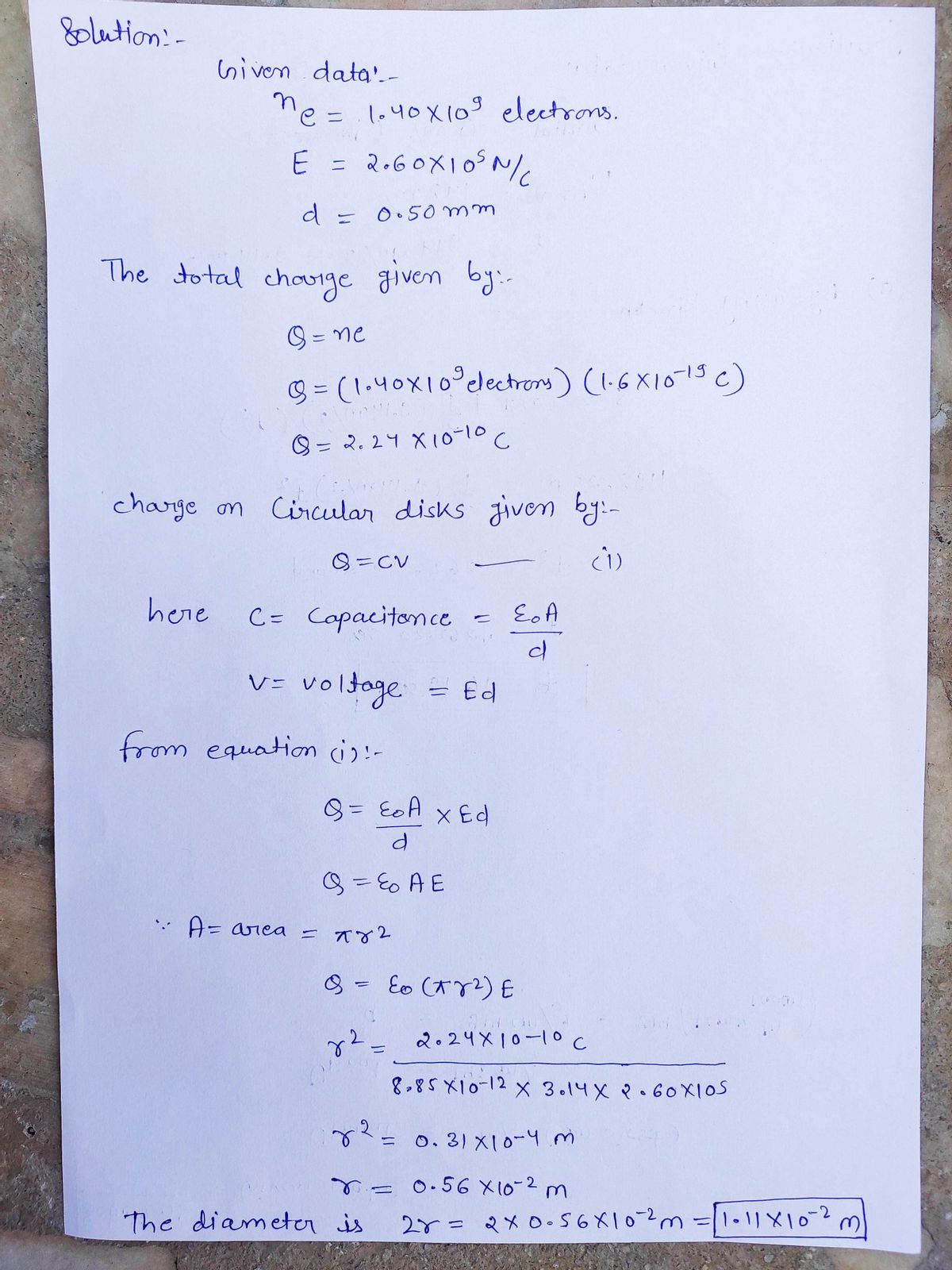 Physics homework question answer, step 1, image 1