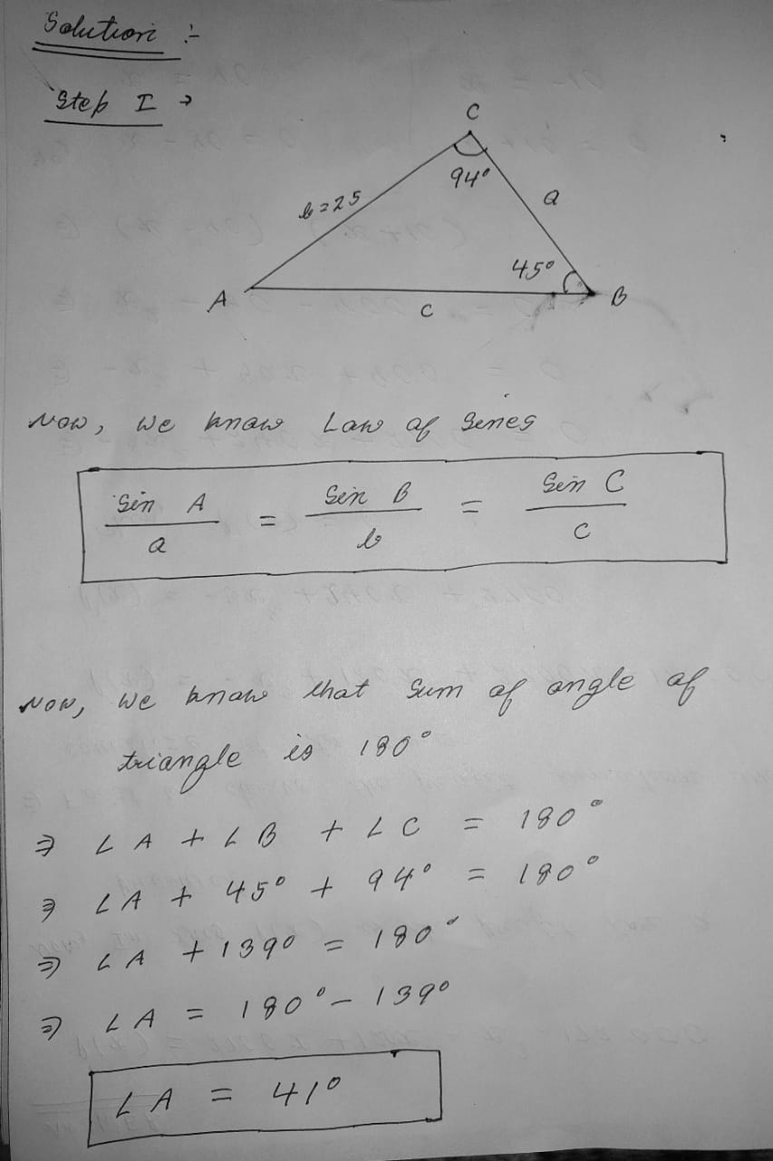 Non-right Triangles: Law of Sines – Algebra and Trigonometry OpenStax