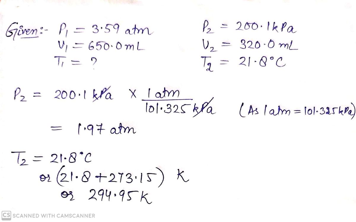 Chemistry homework question answer, step 1, image 1