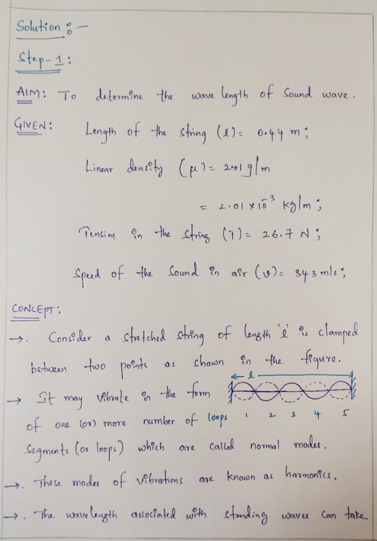 Physics homework question answer, step 1, image 1