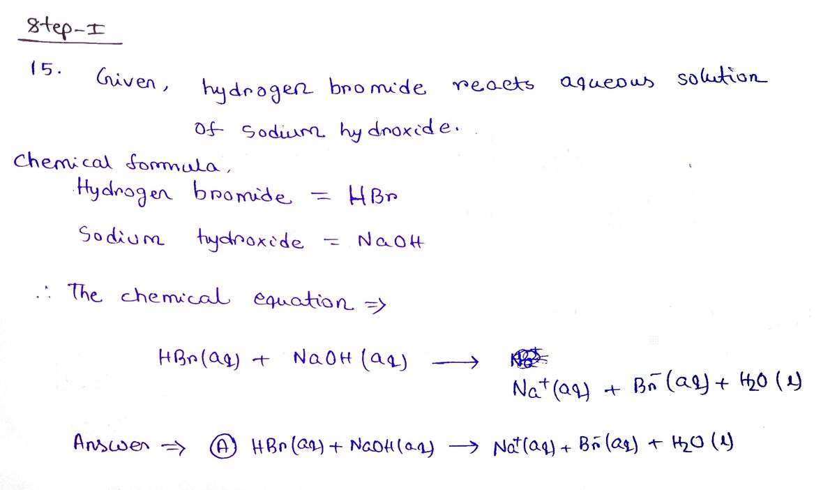 Chemistry homework question answer, step 1, image 1