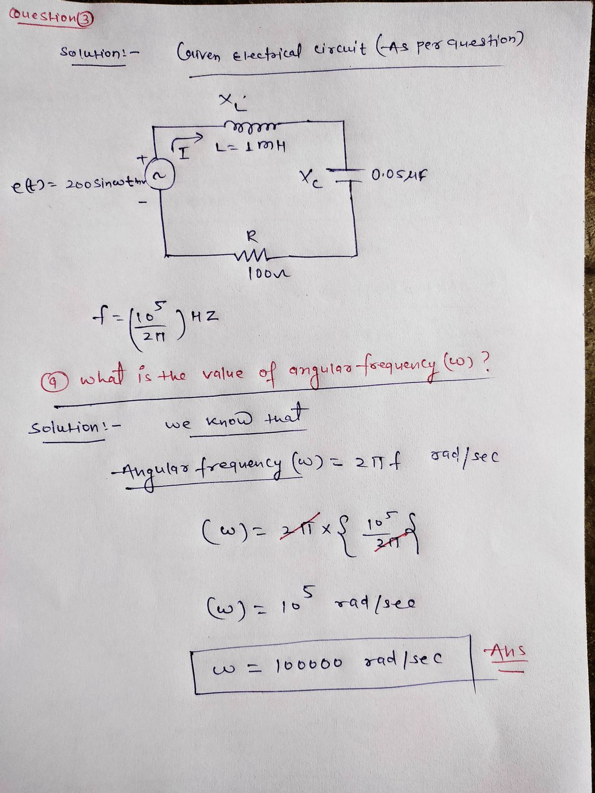 Electrical Engineering homework question answer, step 1, image 1