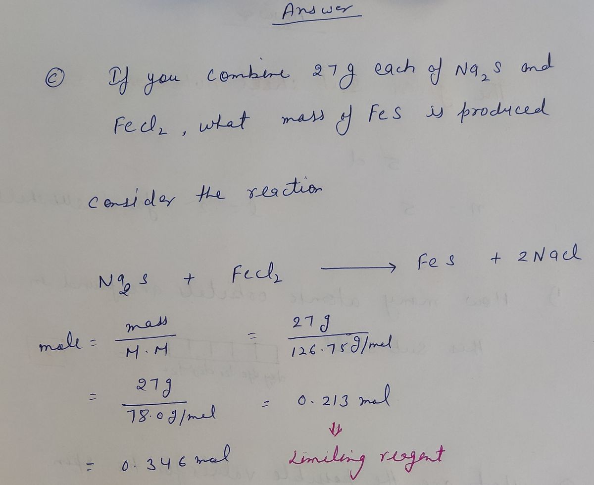 Chemistry homework question answer, step 1, image 1