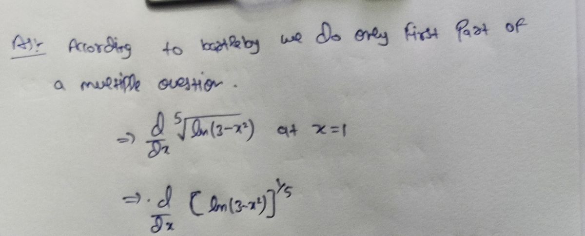 Calculus homework question answer, step 1, image 1