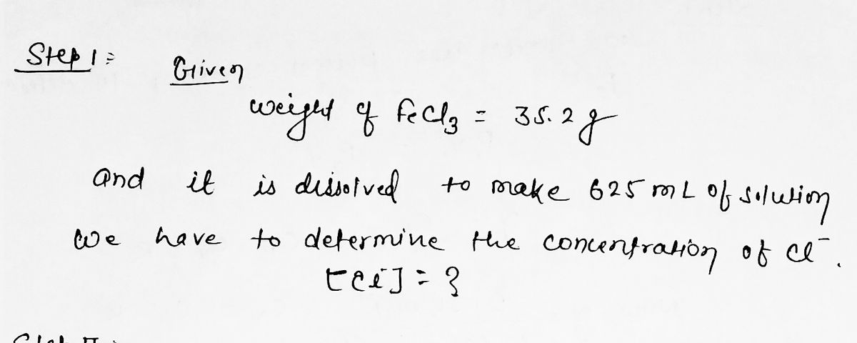 Chemistry homework question answer, step 1, image 1