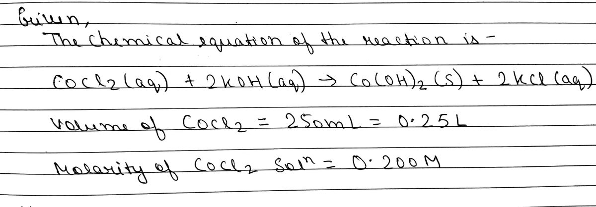 Chemistry homework question answer, step 1, image 1