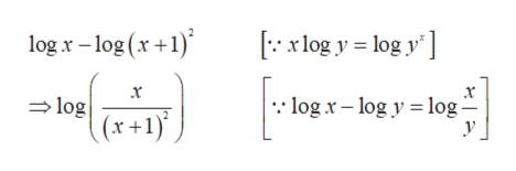log x-log (x+1)
xlog y log y
x
x
log
(x+1)
log r-g ylog
