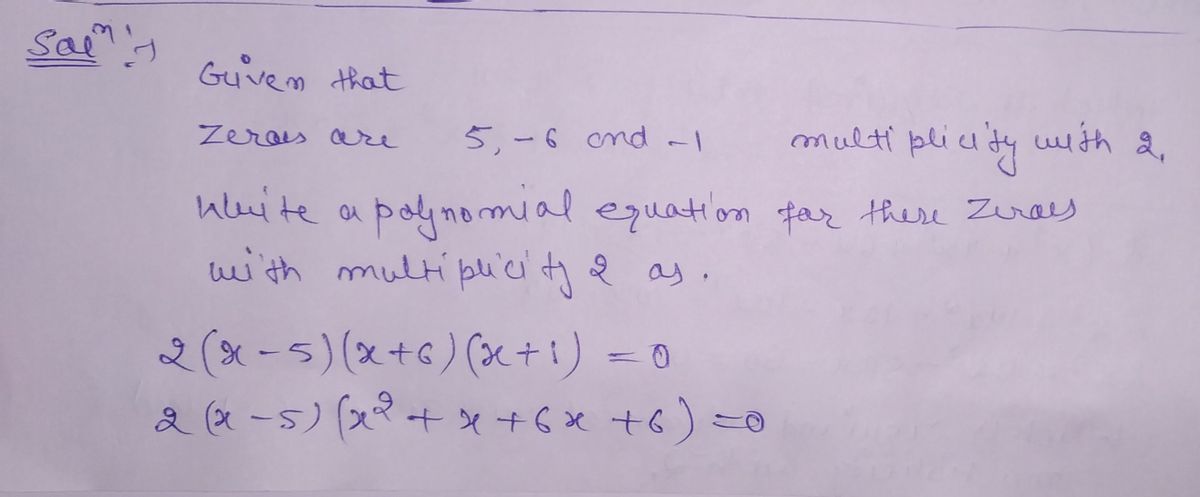 Algebra homework question answer, step 1, image 1