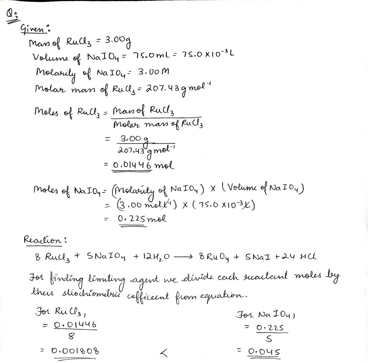 Chemistry homework question answer, step 1, image 1