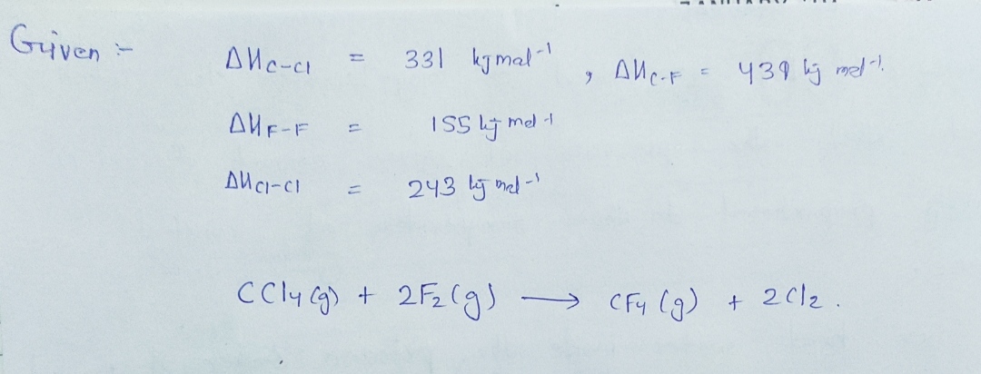 Answered Use the molar bond enthalpy data in the bartleby