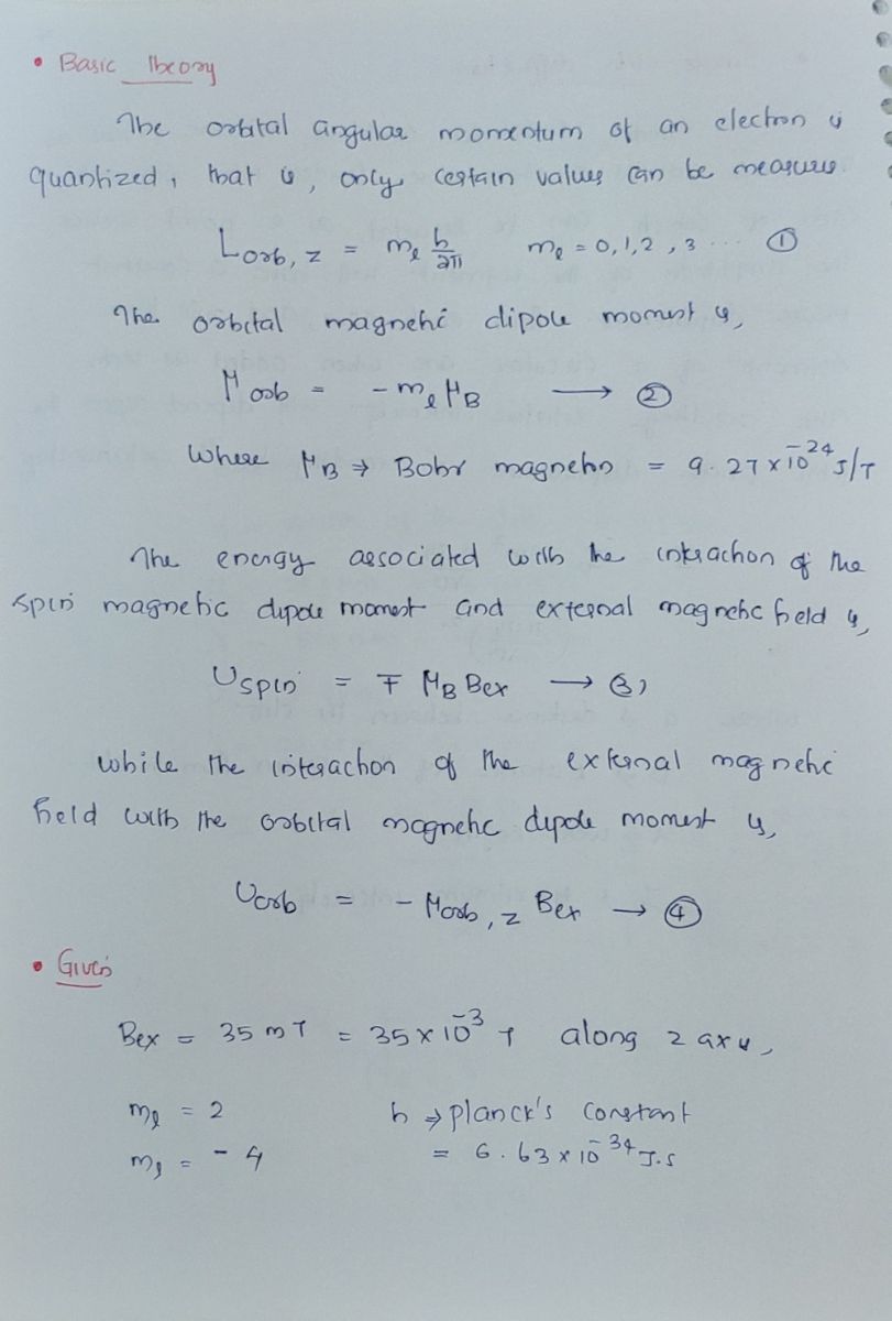 Physics homework question answer, step 1, image 1