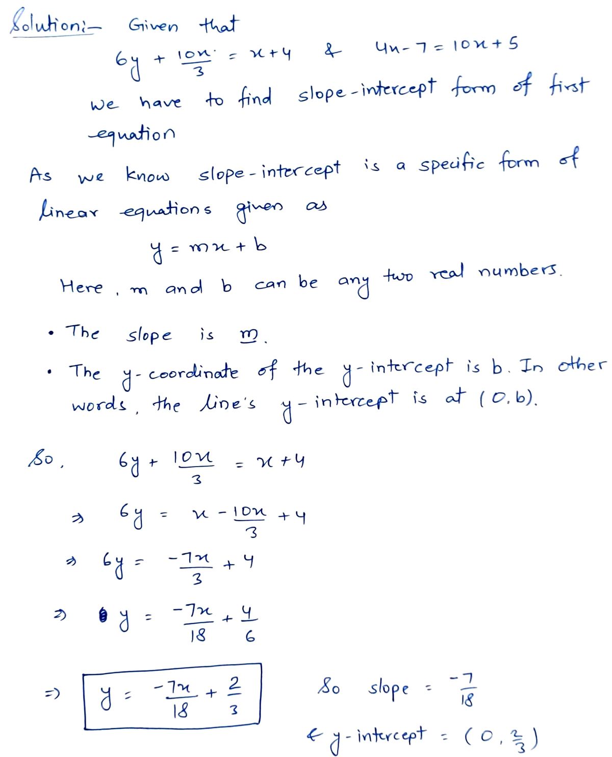 Algebra homework question answer, step 1, image 1