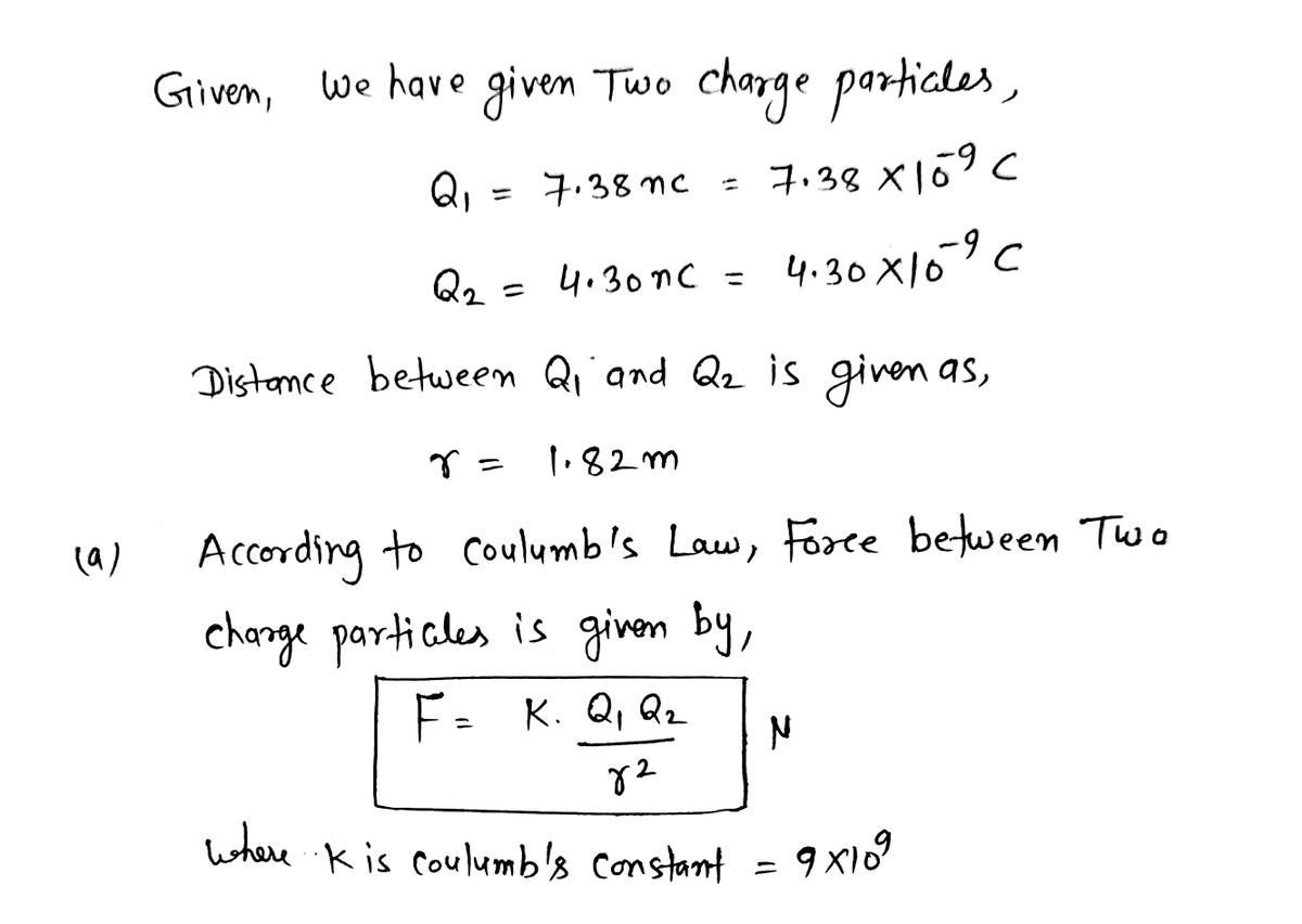 Physics homework question answer, step 1, image 1