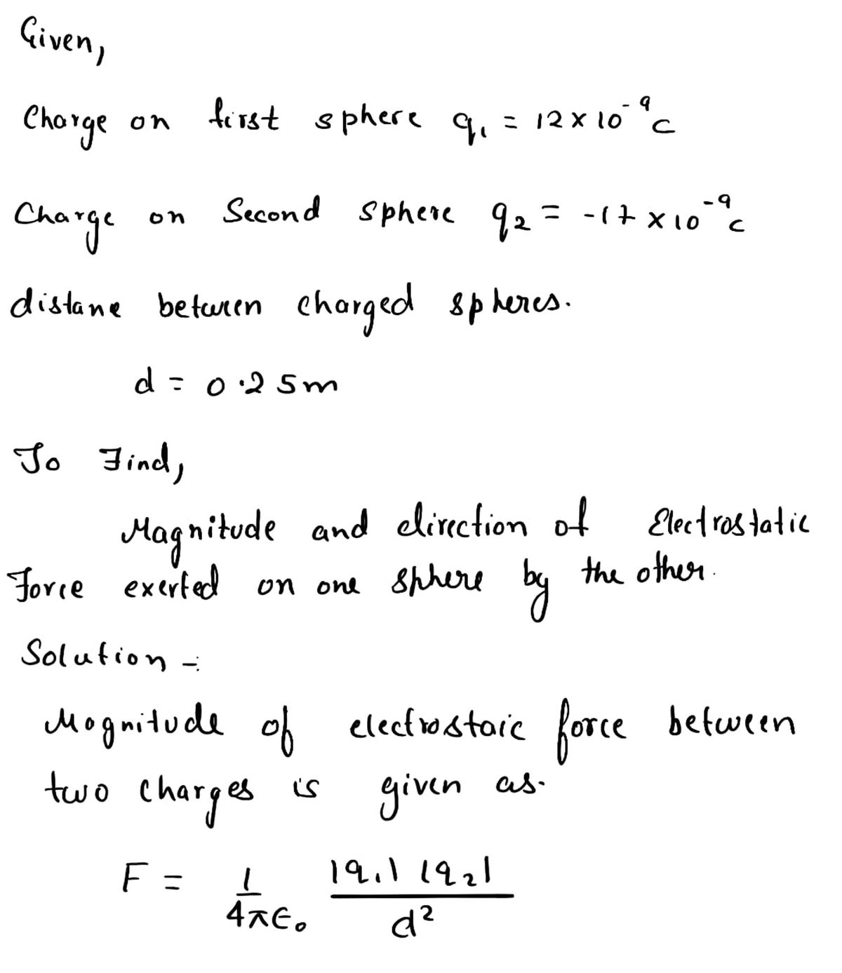 Physics homework question answer, step 1, image 1