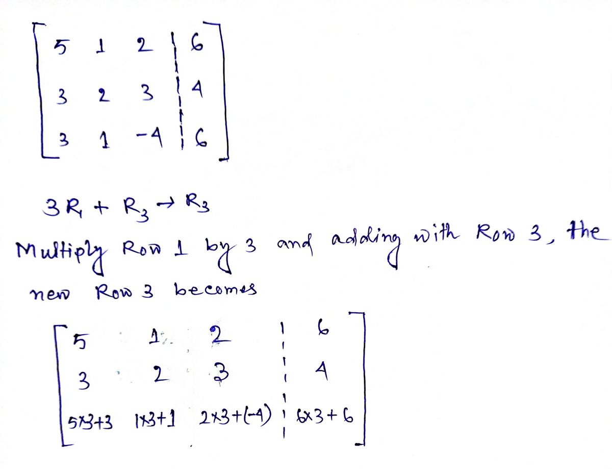 Answered Perform the elementary row operation bartleby