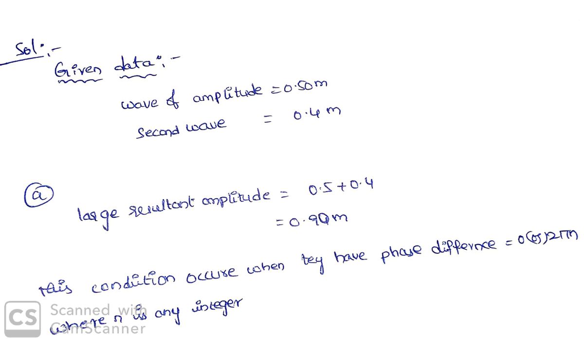 Physics homework question answer, step 1, image 1