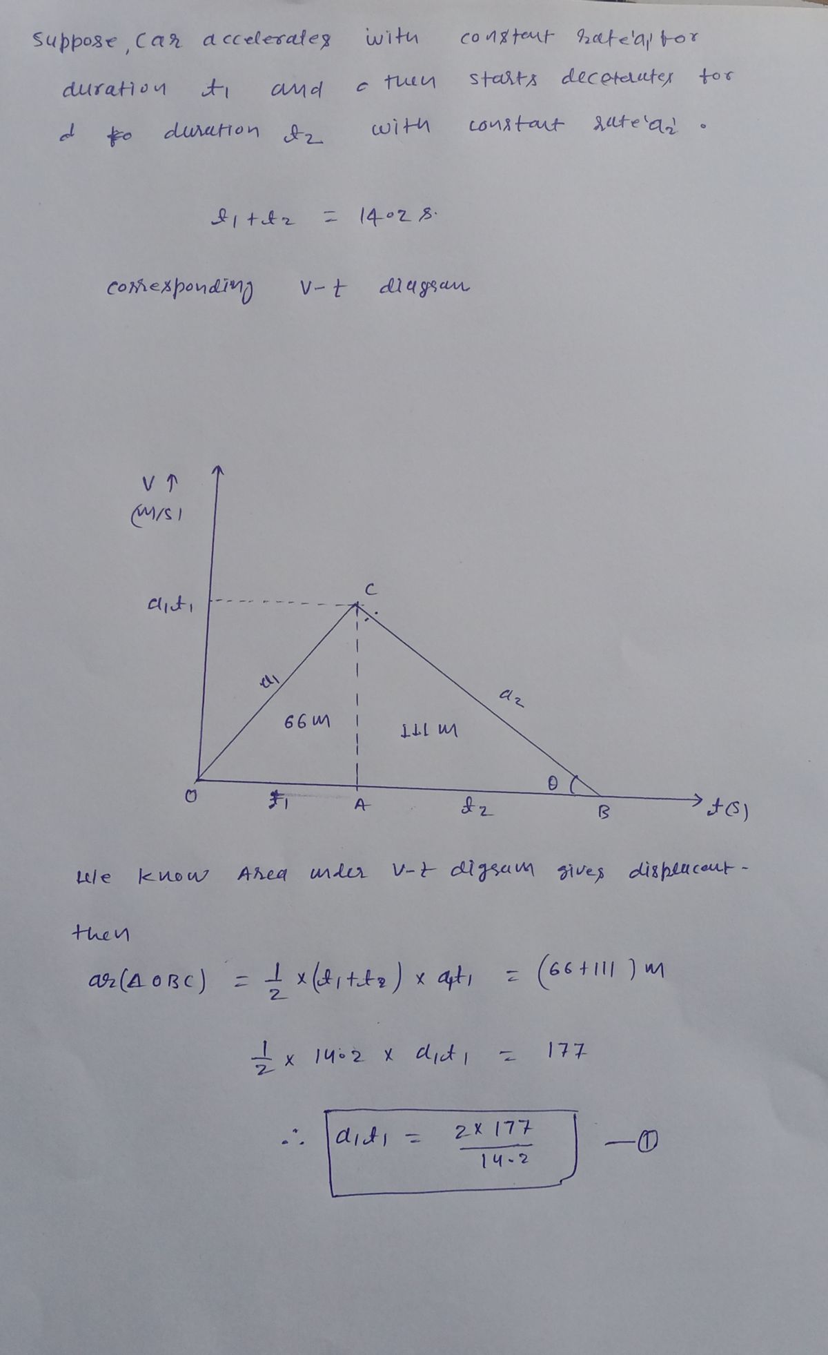 Physics homework question answer, step 1, image 1