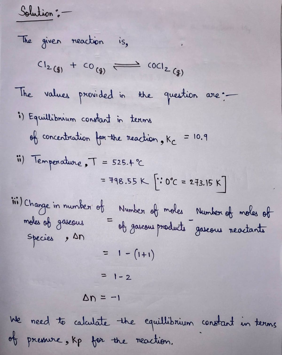 Chemistry homework question answer, step 1, image 1