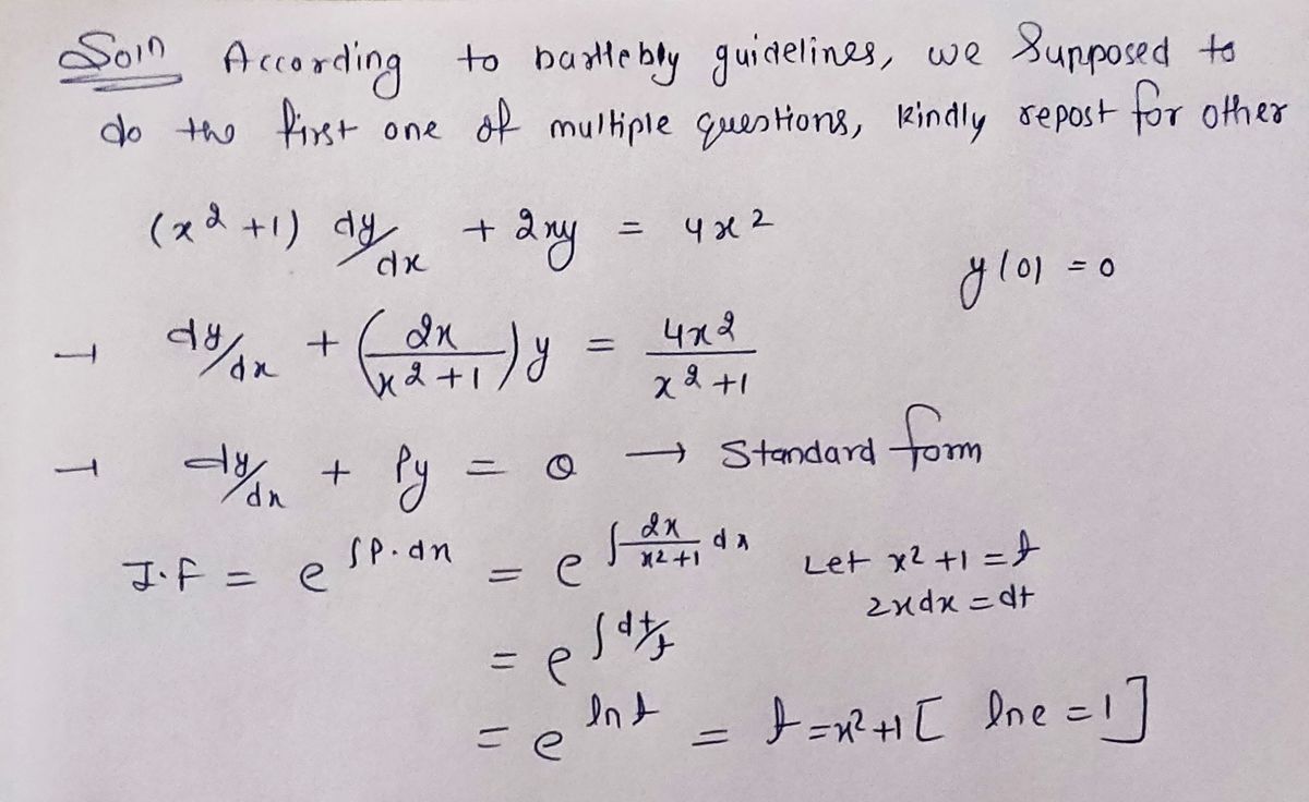 Calculus homework question answer, step 1, image 1