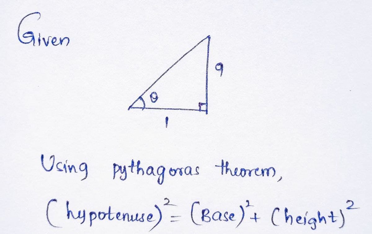 Trigonometry homework question answer, step 1, image 1