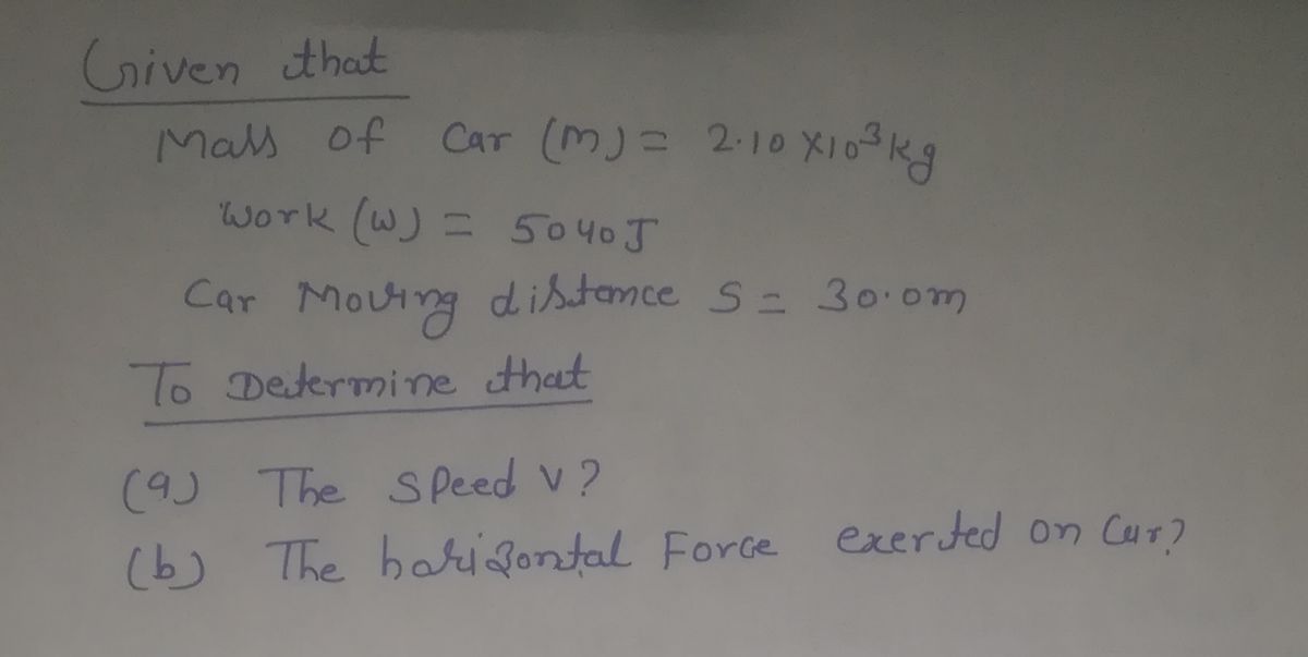 Physics homework question answer, step 1, image 1