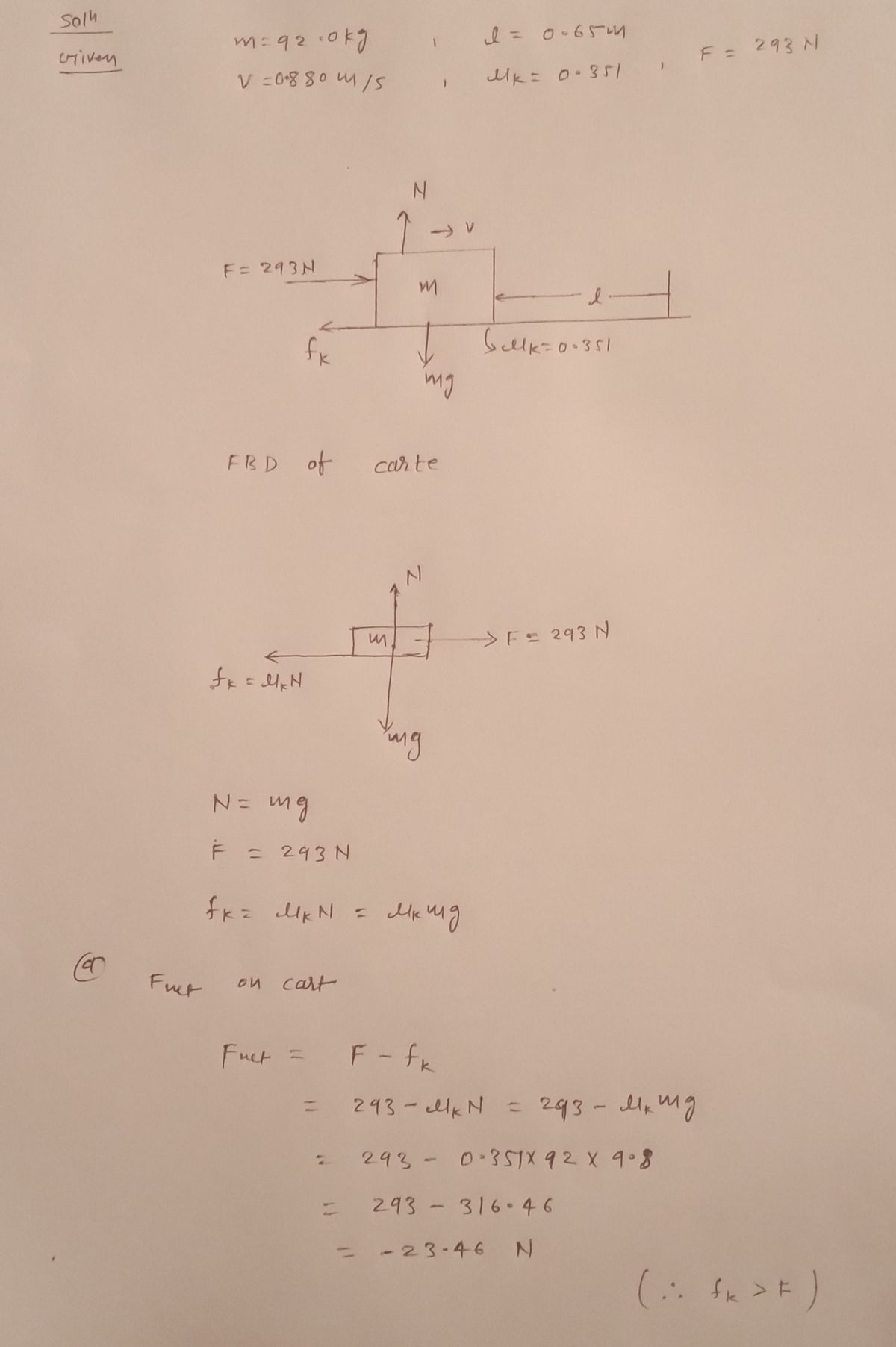 Physics homework question answer, step 1, image 1