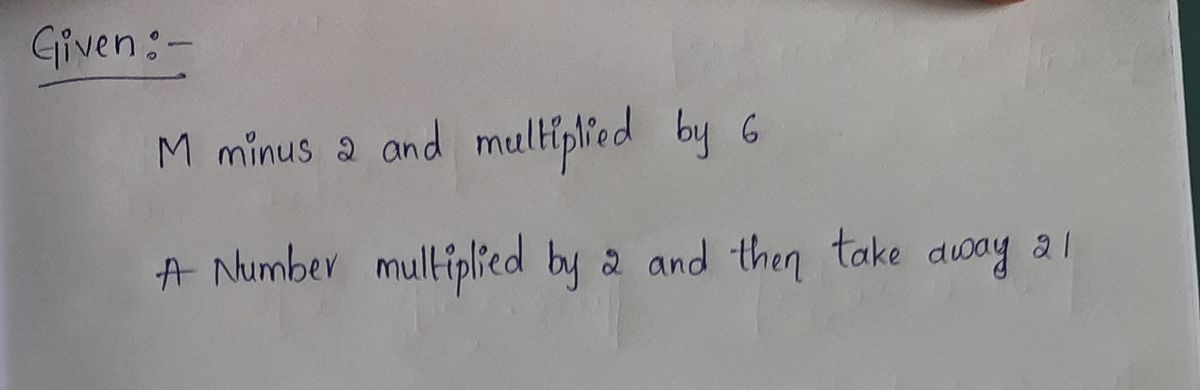 Algebra homework question answer, step 1, image 1