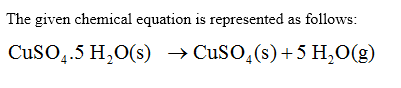 hydrated copper sulfate equation