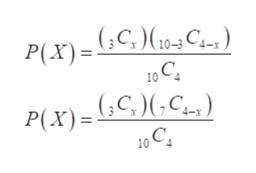 (C,)(10-3C4mn,)
P(X)
P(x)=C.),C,)
10 C
