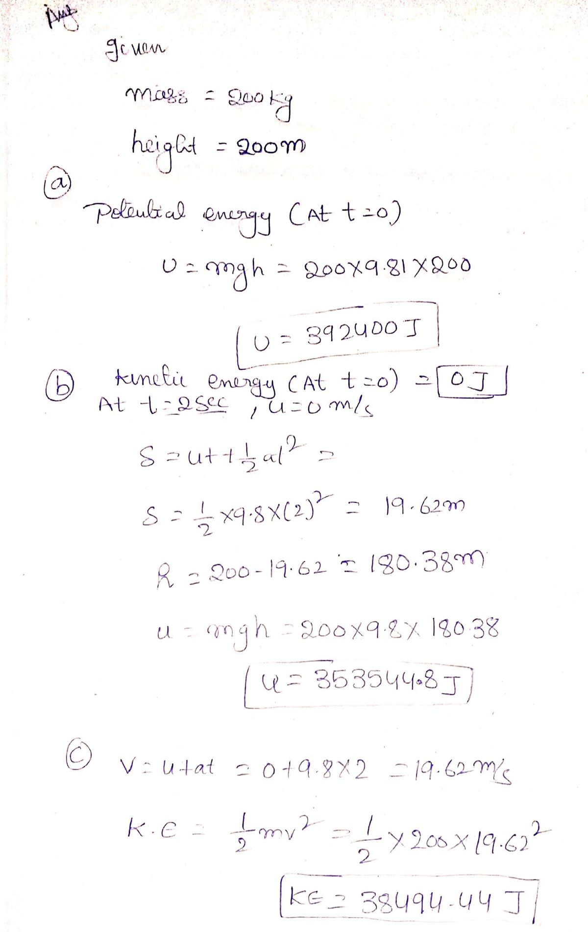 Physics homework question answer, step 1, image 1