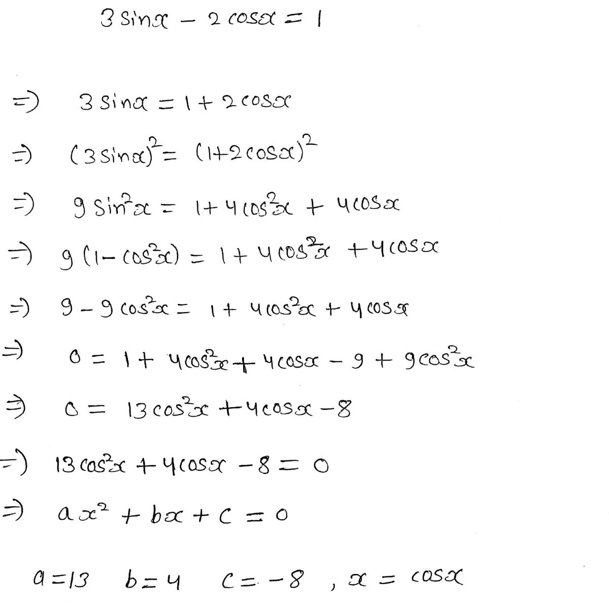 Trigonometry homework question answer, step 2, image 1