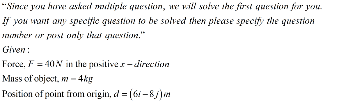 Physics homework question answer, step 1, image 1