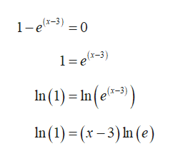 1-е-3) — 0
1-е-3)
In(1) In(e-3)
In(1) x-3) In (e)
