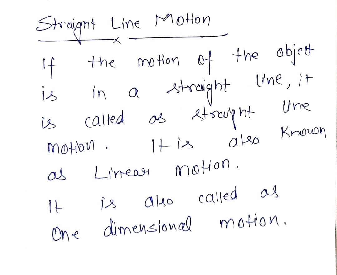 Answered: What is Straight-Line Motion? | bartleby