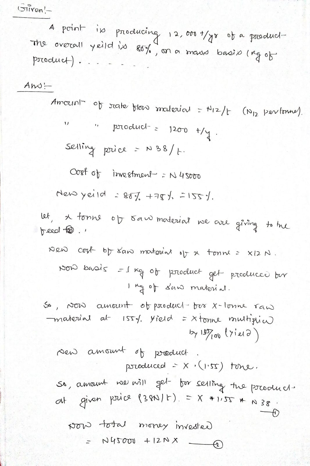 Chemical Engineering homework question answer, step 1, image 1