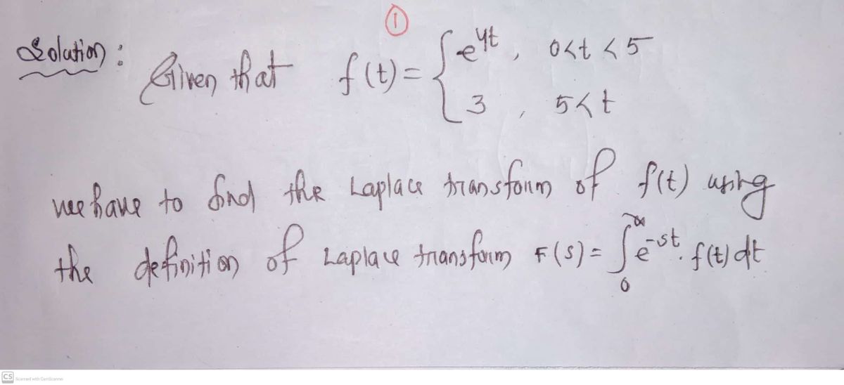 Advanced Math homework question answer, step 1, image 1