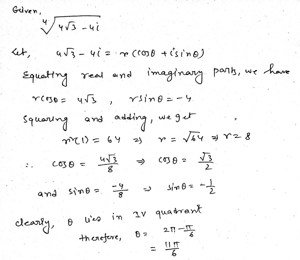 Trigonometry homework question answer, step 1, image 1