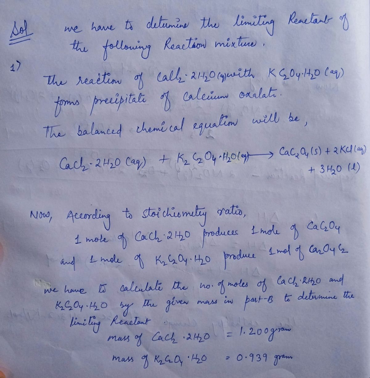 Chemistry homework question answer, step 1, image 1