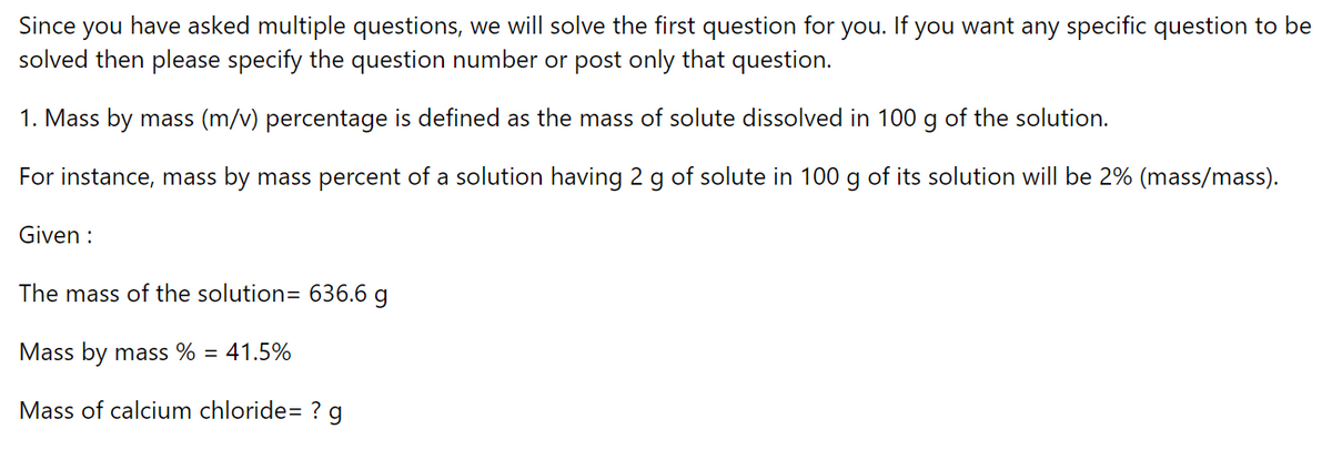 Chemistry homework question answer, step 1, image 1