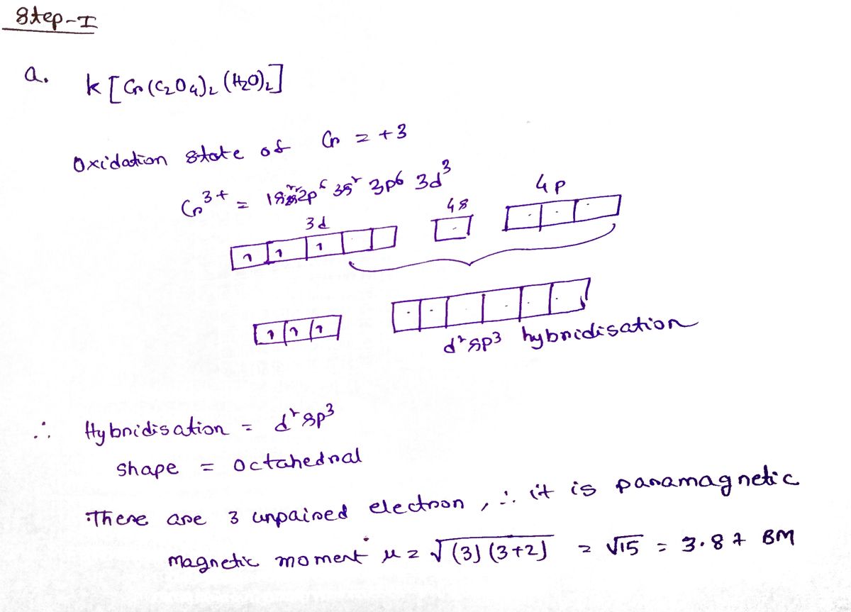 Chemistry homework question answer, step 1, image 1