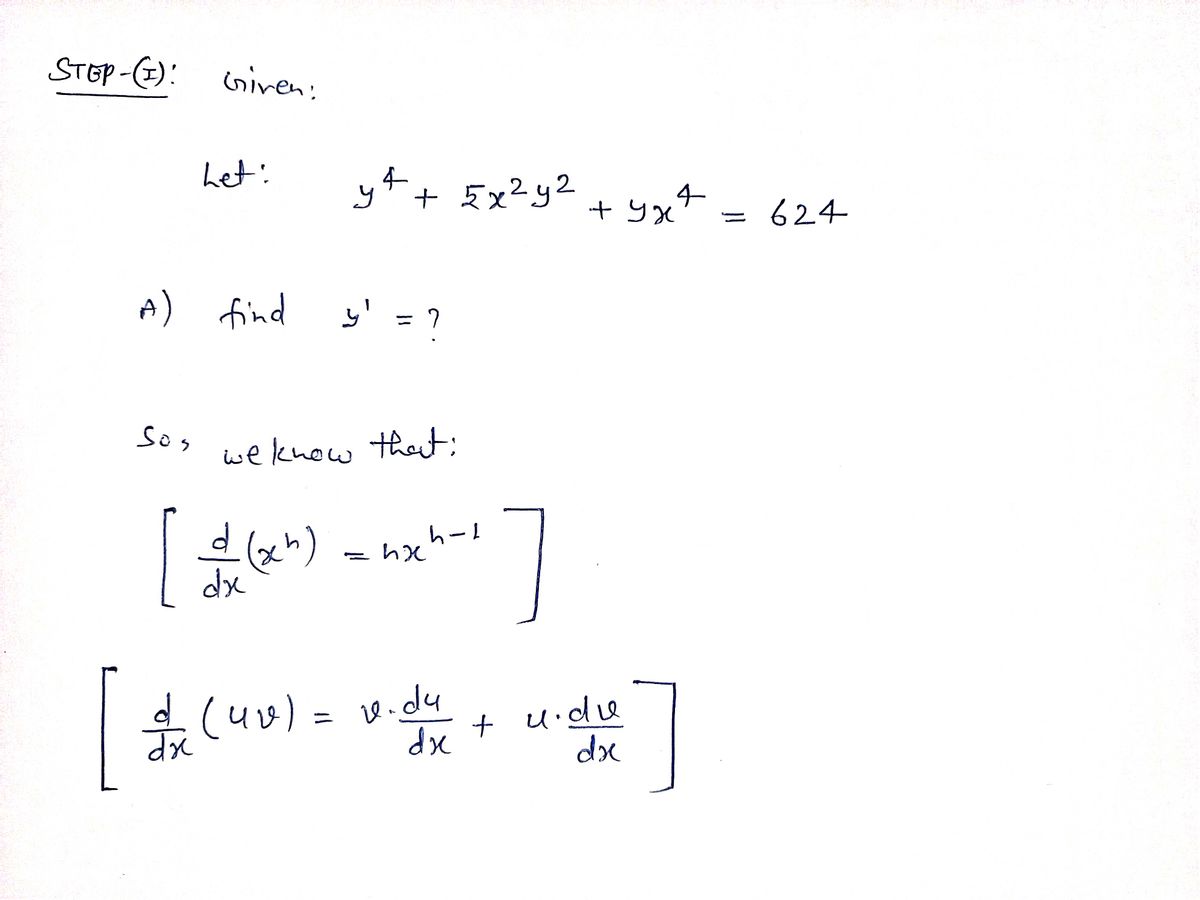 Calculus homework question answer, step 1, image 1